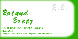 roland bretz business card